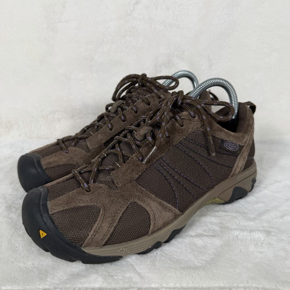 KEEN Women’s 8.5 Brown Suede Mesh Hiking Trail Shoes Outdoor Sneakers